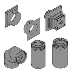 Direct Vent Termination Kit- Top/Through Wall 8" to 11" thickness (4" x 6 5/8") - Empire Comfort Systems