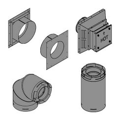 Direct Vent Termination Kit - Top/Through Wall 5" to 7" thickness (4" x 6 5/8") - Empire Comfort Systems