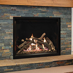 36" Rushmore TruFlame Clean Face Direct Vent Fireplace With Accent Lighting, Liner and Remote (Electronic Ignition) - Empire Comfort Systems