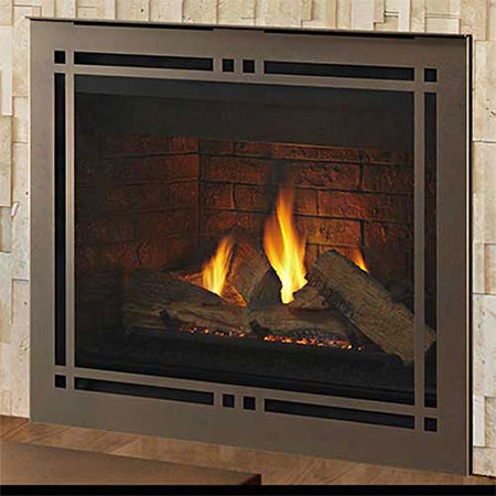 36" Meridian IntelliFire Plus Direct Vent Fireplace  (Electronic Ignition) - Majestic