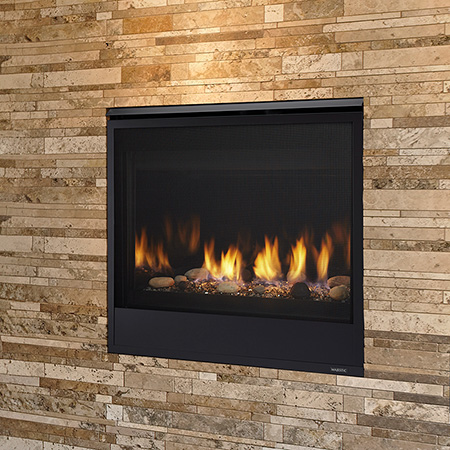 36" Quartz Traditional IntelliFire Direct Vent Fireplace  (Electronic Ignition) - Majestic