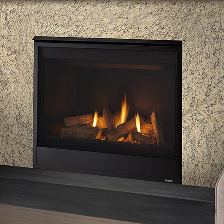 36" Quartz Traditional IntelliFire Direct Vent Fireplace  (Electronic Ignition) - Majestic