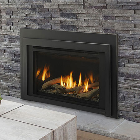 35" Ruby Contemporary IntelliFire Touch Direct Vent Fireplace Insert, Blower and Remote (Electronic Ignition) - Majestic