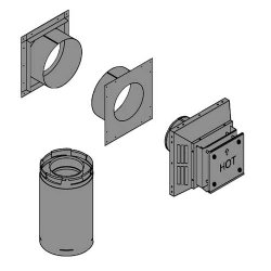 Direct Vent Rear Vent Termination Kit  4" x 6 5/8" (standard through wall 5" - 7" thickness) - Empire Comfort Systems