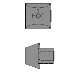 Dura-Vent Pro Sconce Termination Cap Aluminum (4" x 6 5/8")