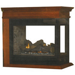 36" Tahoe Premium Direct Vent Peninsula Fireplace (Millivolt/Pilot) - Empire Comfort Systems